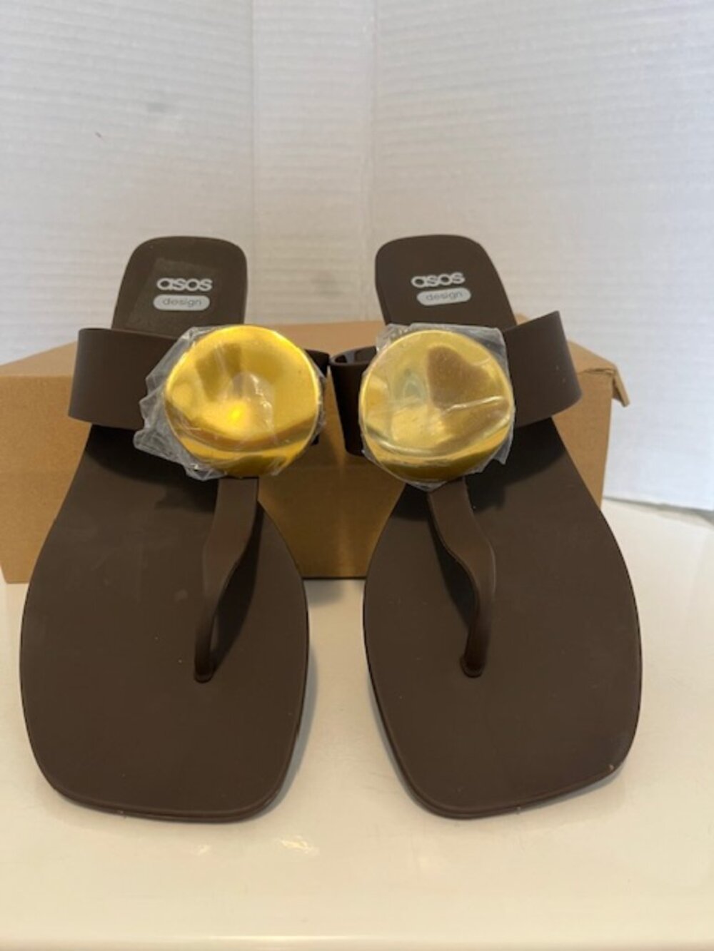 ASOS design summer sandals.